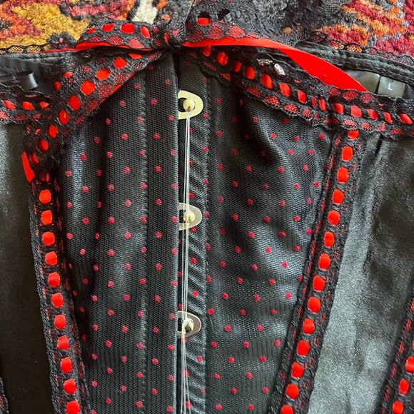 NWT Living dead souls, black and red corset/waist trainer/romanticism/punk - Picture 11 of 16